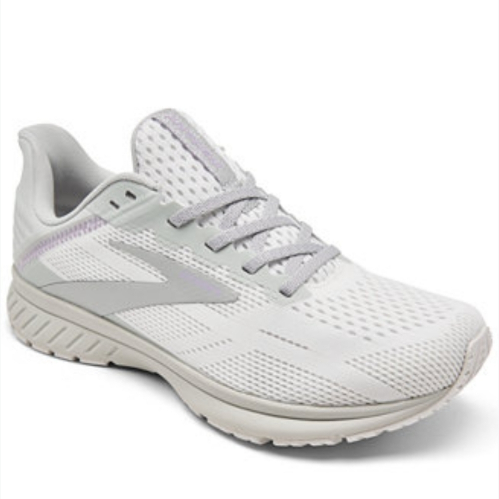 Brooks Anthem 5 Women's Lace-Up Running Shoes Athletic Sneakers White/Silver